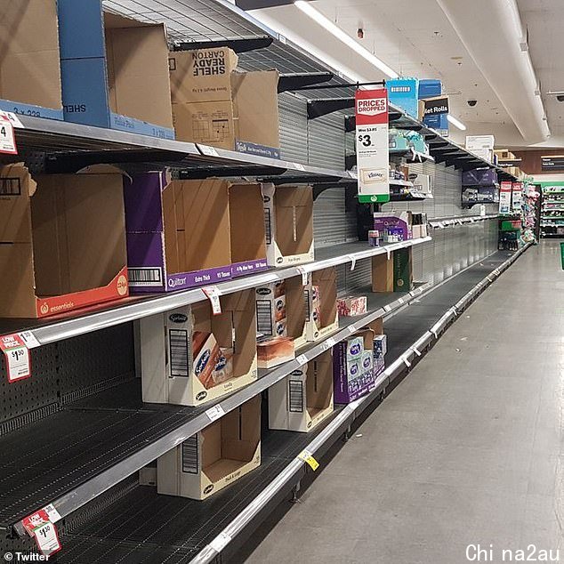 Even toilet paper supplies are running low at this Woolworths store at Warringah on Sydney's Northern Beaches