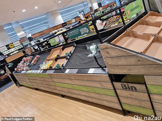 NSW supermarkets have been hit the hardest with fruit and vegetables, meat and poultry and dairy displays left empty