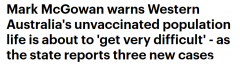西澳疫苗护照App明日推出，州长警告：未接种人