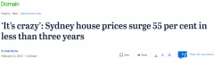 “太疯狂了！”悉尼房价不到3年涨55%，首次置业