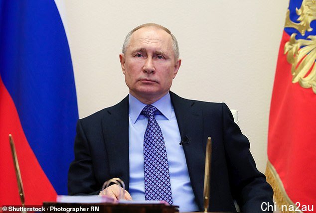 The West can't stop Russia from rolling into Ukraine - and it may just be the first step in a much bigger invasion plan for President Vladimir Putin (pictured), an Australian expert has warned