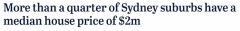 Eastwood上榜！悉尼超1/4城区加入“$200万房价俱乐