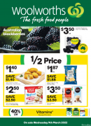 Woolworths 3月9日-3月15日折扣，猪肉韭菜饺、包子半