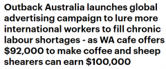 剪羊毛年薪6位数，咖啡店$9.2万急招人…大量澳企