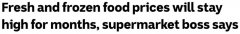 澳超市多种果蔬涨价75%！专家警告：肉类及冷冻