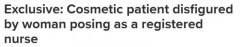 澳女做抽脂手术遇假冒护士，致身材大走样，仅