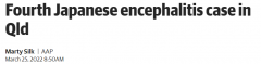 昆州再增1例日本脑炎病例，全澳确诊或疑似感染