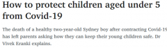 悉尼2岁华裔男童染疫病亡！儿童感染风险几何？