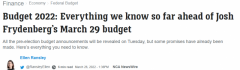 2022联邦财政预算案预览！所有已公布政策汇总（