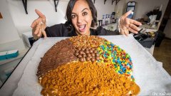 齁甜！墨尔本网红店推出超大蛋糕卷，直径近1米