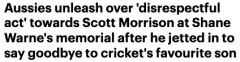 莫里森出席板球巨星州葬遭嘘声一片！引发网友