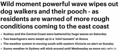 悉尼现6米高巨浪！“小型海啸”来袭，视频记录