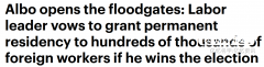 大选在即！工党领袖透露：当选后将优化移民政