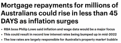 专家：澳洲最快或于5月加息，数百万澳人面临更高贷款（组图）