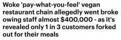 澳媒曝“随意付费”连锁餐馆破产，拖欠员工近$40万！老板：只有3成食客支付餐费（图）