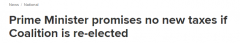 莫里森承诺胜选后绝不加税！未来4年减税$1000亿（图）