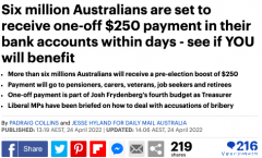 $250补贴即将到账！全澳600万人受益！澳联储加息或提前！