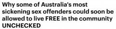 澳洲性罪犯很快可在社区自由活动？称登记制范围大、成本高，改革委员会呼吁更改（图）