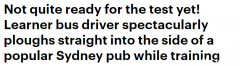 悉尼皮特街发生车祸，实习巴士司机撞上路边酒吧！引网友调侃（视频/组图）