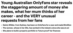 一个月狂赚十几万！悉尼00后女生卖“成人视频”发家，购入三栋房希望以后转行房产业！