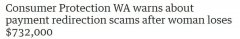 $732000打水漂！近期有这一打算的西澳人千万别上当，针对性骗局出现