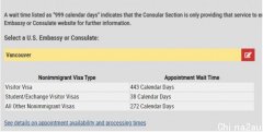 加拿大人开始报复式旅游！温哥华办美签排队面试要等400多天！