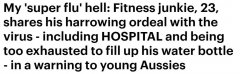 小心“超级流感”！澳年轻男子身体健康，感染后却卧床不起，医生警告：或席卷全澳（图）