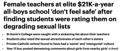 看呆了！澳洲私立学校男生竟然给女老师私处打分......