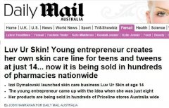 看看别人的14岁……少女创建的护肤品牌火爆全澳！