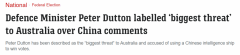 西澳州长：防长达顿是澳洲最大威胁，利用反华言论拉票（组图）