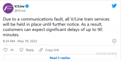 注意！维州V/Line服务受故障影响中断，通勤者面临严重延误