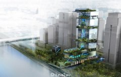 让·努维尔‘腾讯广州总部大楼’完成悬挑安装，‘跳水台’形象展现