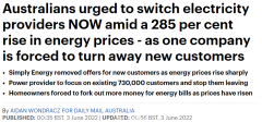 “火箭式增长！”澳洲电价一路狂飙，近20家能源供应商停止接纳新客户（组图）