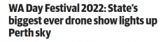 空前盛大！珀斯夜空被点亮，无人机摆出这些形状，“这是一个非常幸运的州”