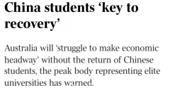 急了！澳洲八大联合呼吁：为了经济，结束网课，拉回中国留学生