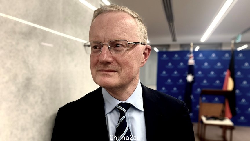 Reserve Bank governor Philip Lowe after a press conference at the RBA head office in Sydney.