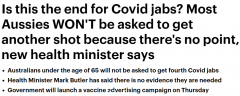 澳政府启动“广告战”，敦促600万人打疫苗！当局：65岁以下人群无需打第四针（组图）