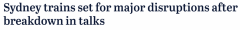 通勤者注意！工会批政府“不作为”威胁罢工，悉尼城铁恐再次停运（组图）