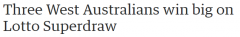 近$300万！西澳今年第40位中奖者诞生，这些地方买的彩票中奖了