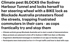 数百示威者涌上悉尼街头抗议，一人将自己锁在方向盘上！海港隧道交通受阻（视频/组图）