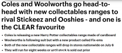 继Woolies后，Coles也推出全新系列收藏品！哈利波特迷有福了（组图）