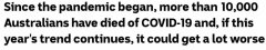 澳洲新冠死亡人数破万，下半年恐再增7500人！专家警告：戴口罩可避免五成病亡（图）