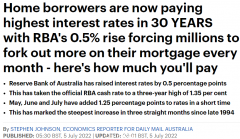 澳联储再次加息0.5%，官方利率升至1.35%！房贷一族月供压力更大（组图）