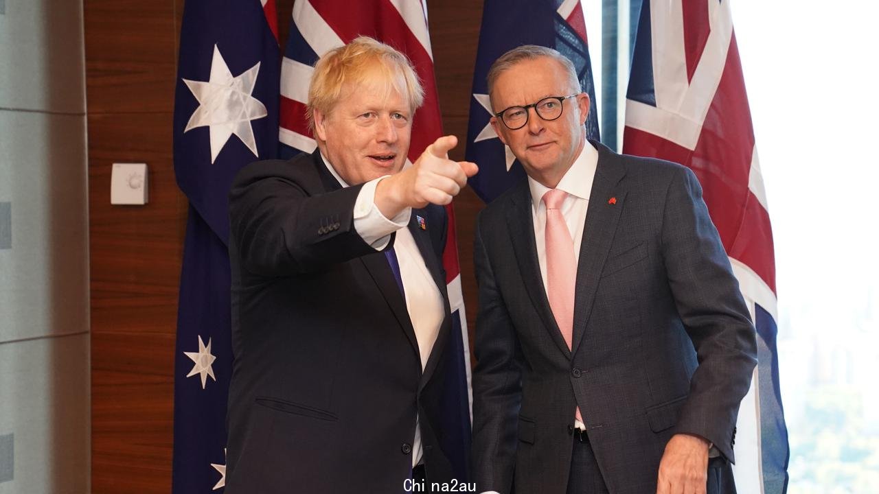 Mr Albanese said he ‘got on quite well’ with Mr Johnson. Picture: Stefan Rousseau – WPA Pool/Getty Images