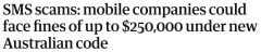 澳洲新法：电讯公司不阻止诈骗短信，或被罚$25万