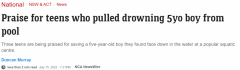 悉尼泳池5岁男童溺水，昏迷浮在水面，但他遇到了自己的“幸运之神”...（组图）