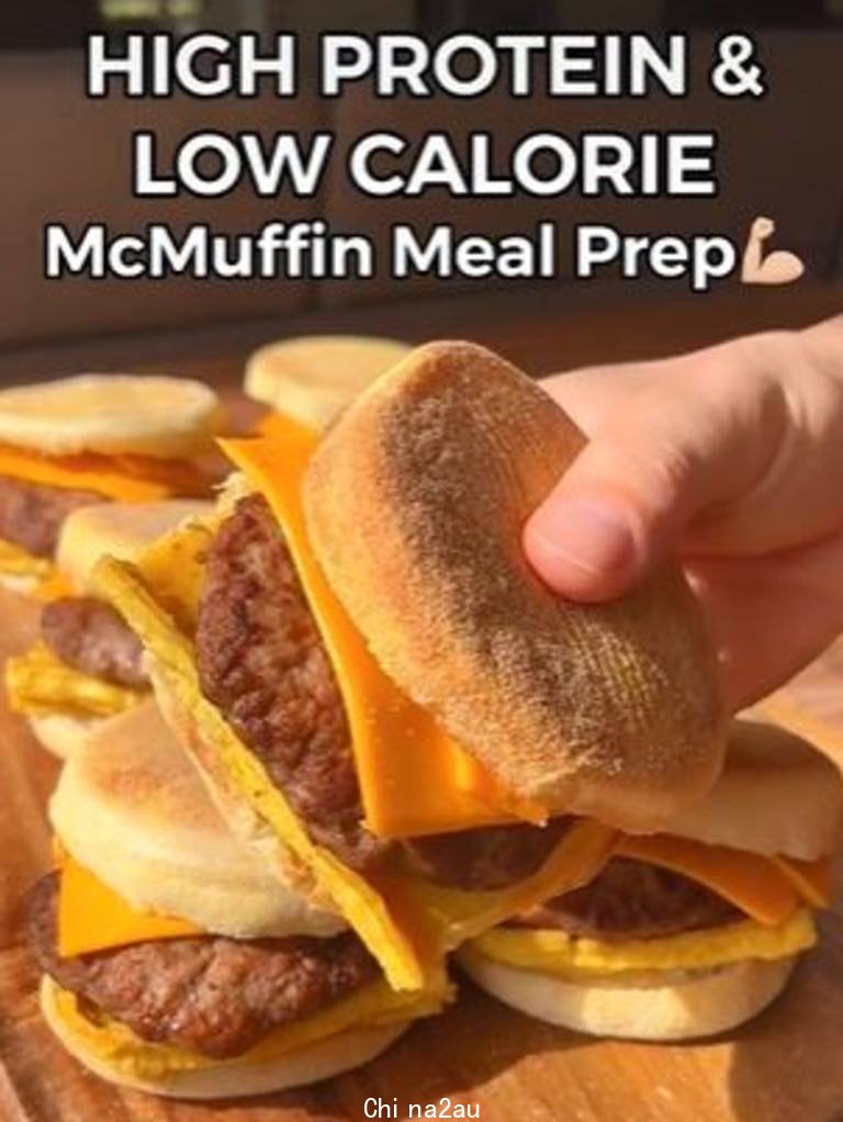 Dez's recipe for a healthier version of McDonald's McMuffins blew up online. Picture: TikTok / @aussiefitness