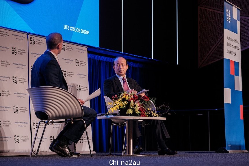 上个月，中国驻澳大利亚大使肖千在悉尼科技大学演讲。