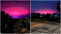 惊现“诡异现象”！澳洲小镇夜空变粉红色令居民吓呆，附近药厂急讲述真相（组图）
