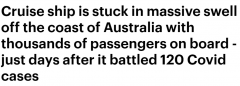 狂风巨浪侵袭澳洲东岸，载有千人邮轮被困海上，无法靠岸（视频/组图）
